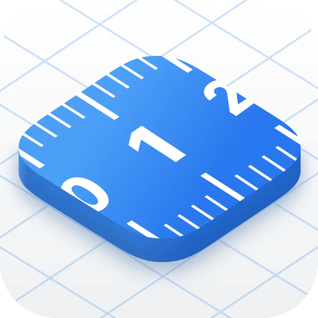 Blue Ruler Icon