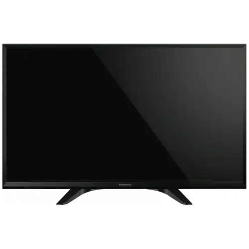 Compact Flat-Screen TV on Black Stand