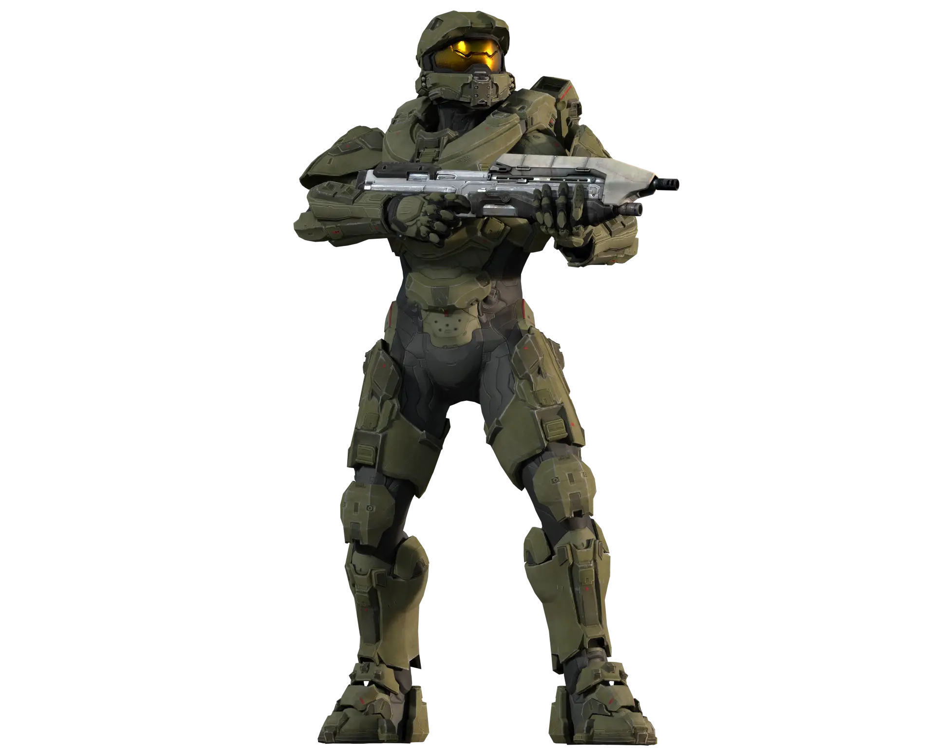 Armored Game Soldier with Weapon