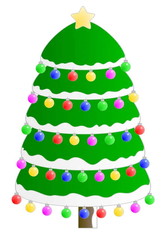 Festive Christmas Tree with Ornaments