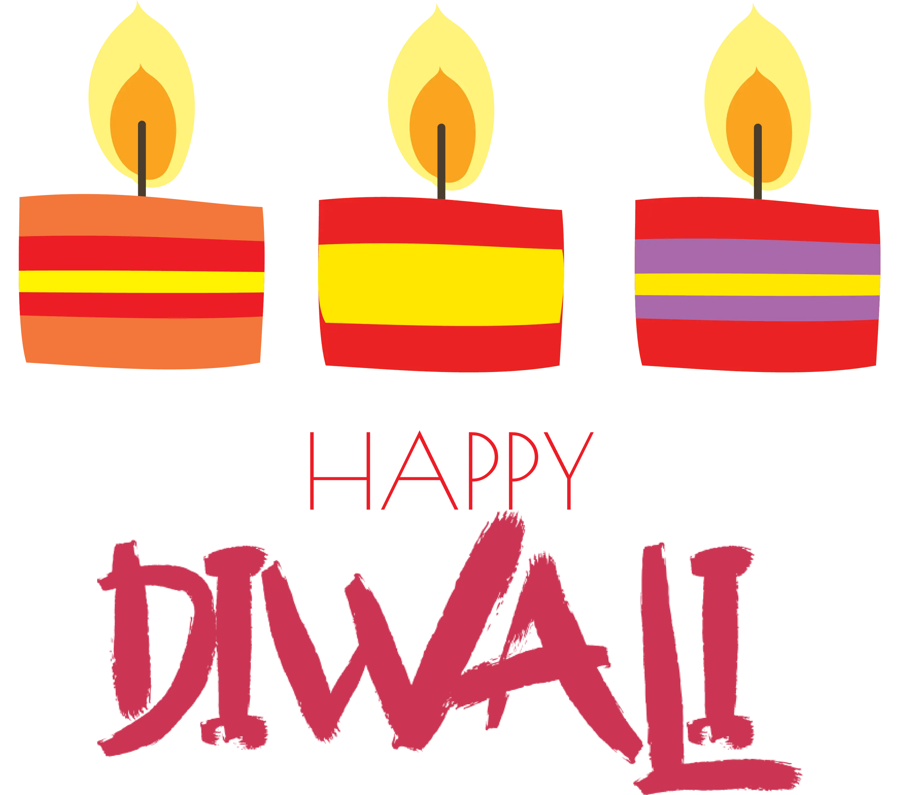 Bright Decorative Candles for Happy Diwali