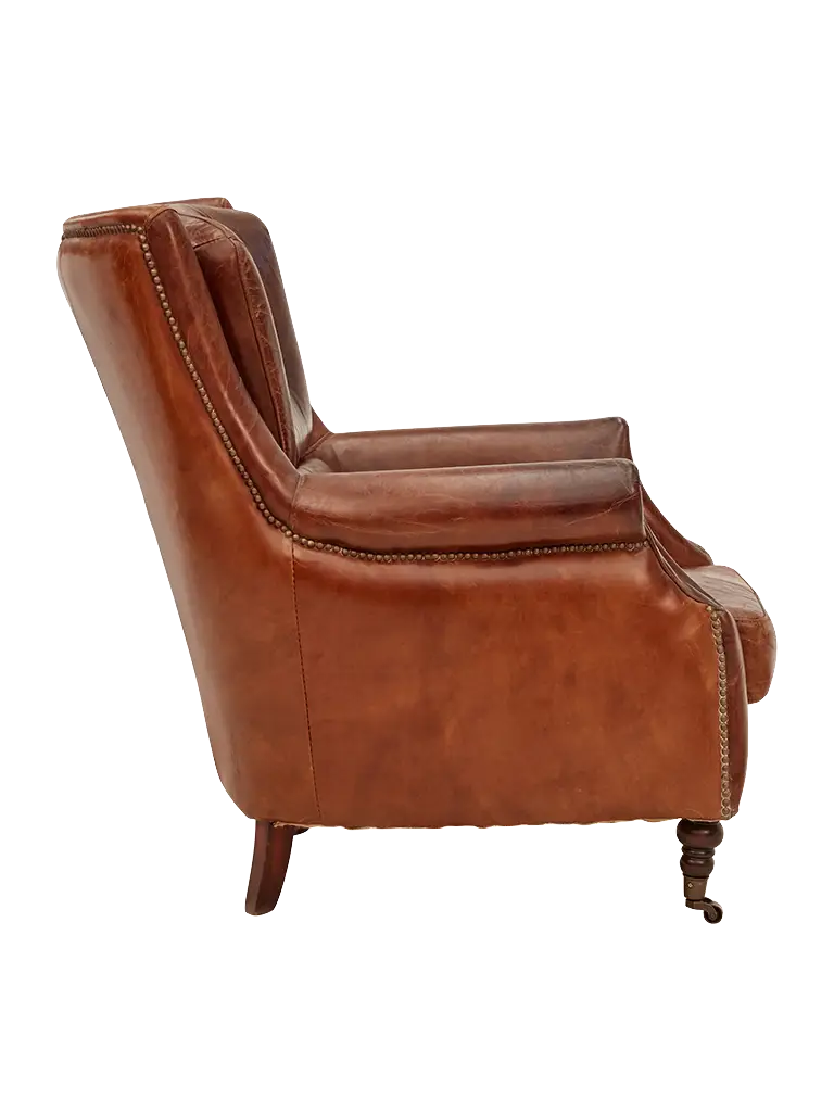 Vintage Brown Leather Armchair