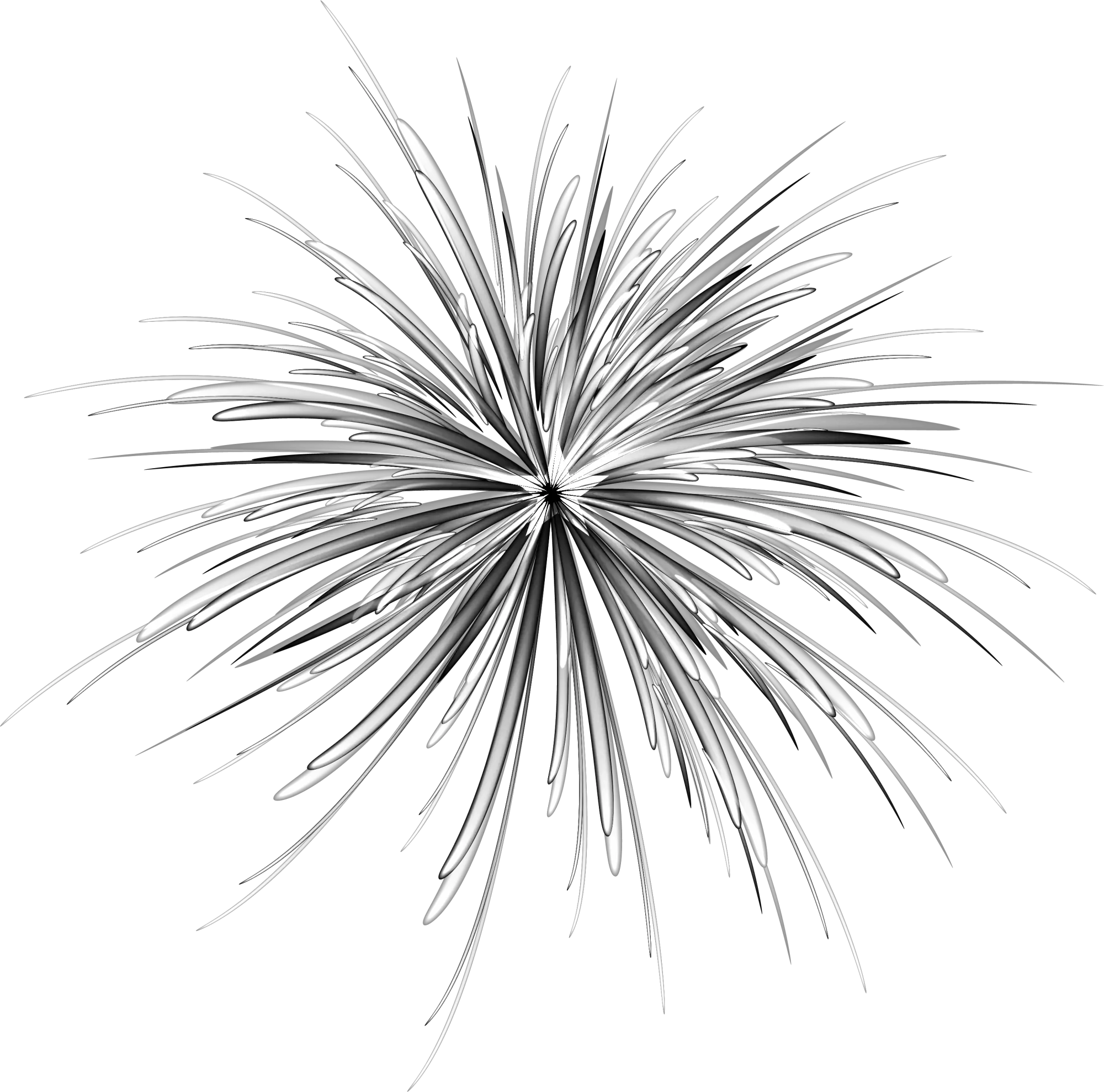 Black and White Burst Abstract Design
