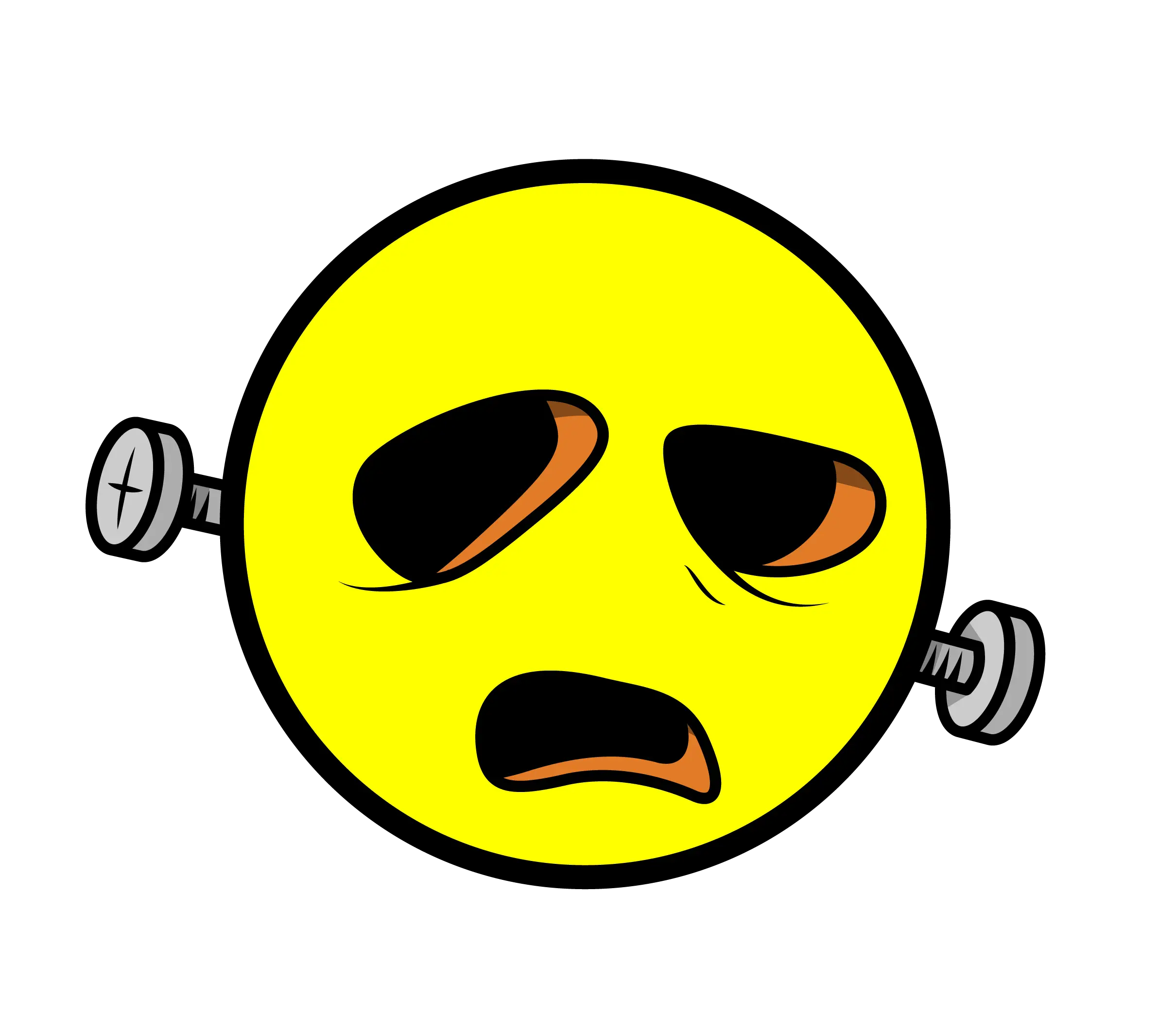 Sad Emoji with Screws