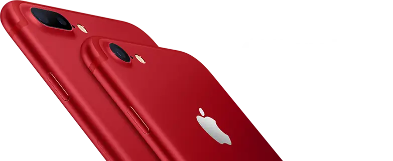 Red Apple iPhone in a sleek design