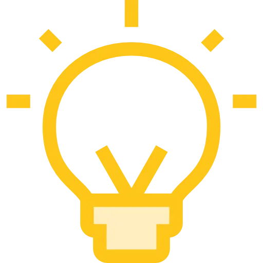 Yellow Light Bulb Icon