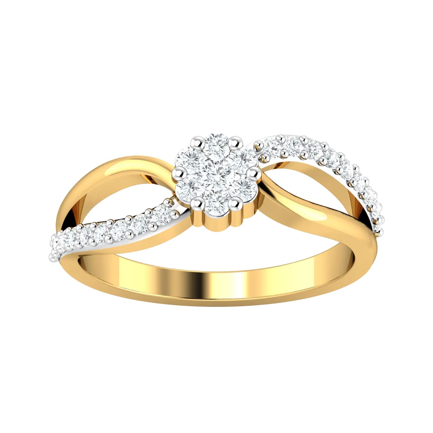 Gold Diamond Ring with Elegant Design