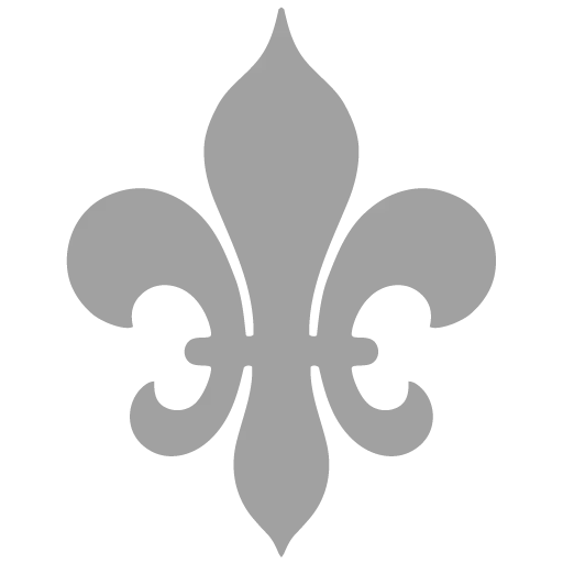 Gray Fleur-de-lis Symbol Design
