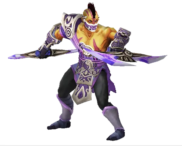 Fantasy Warrior with Swords