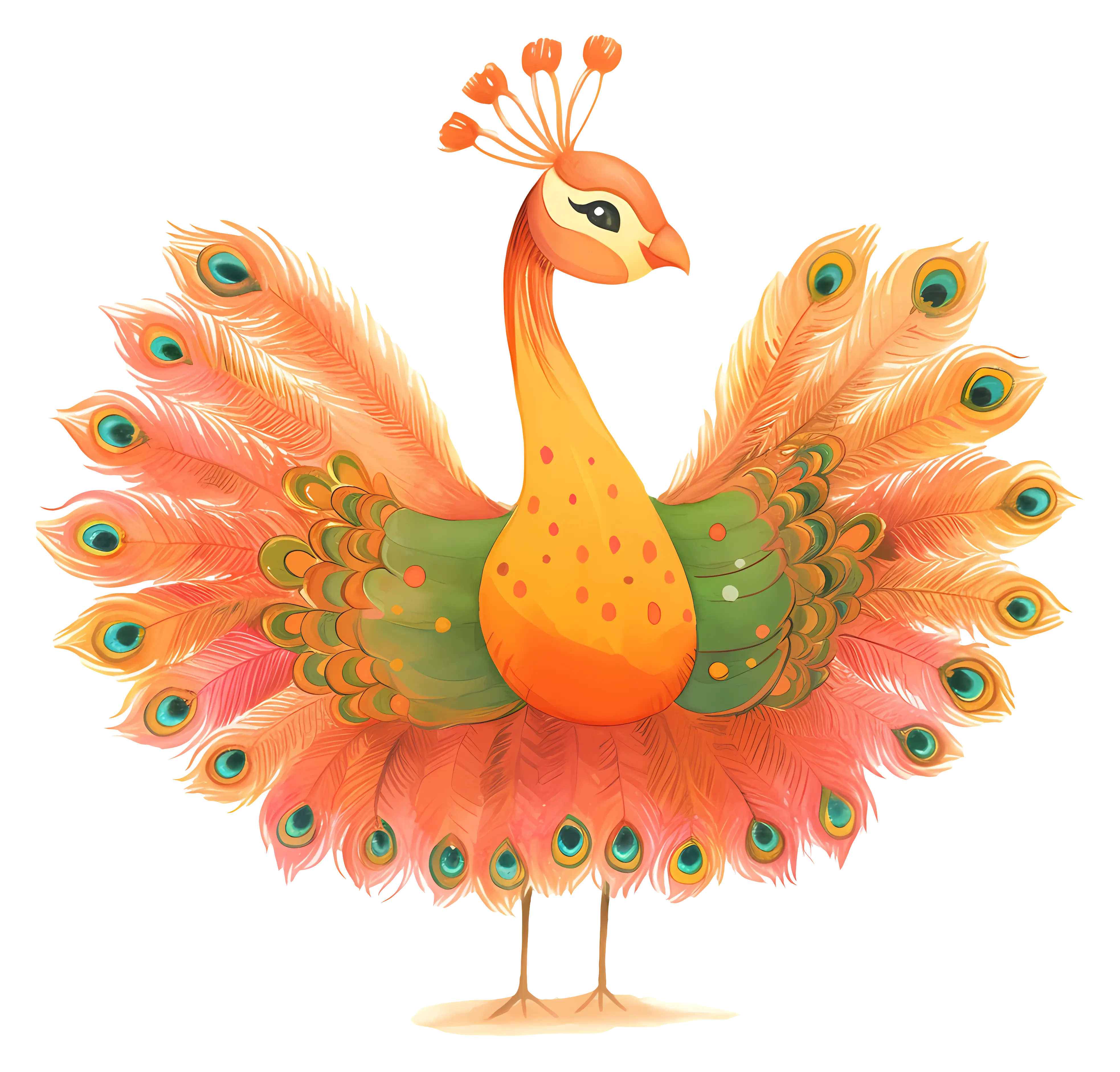 Colorful Peacock Illustration