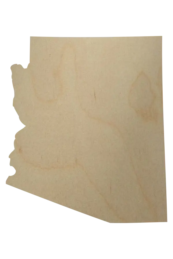 Wooden Map Shape Cutout