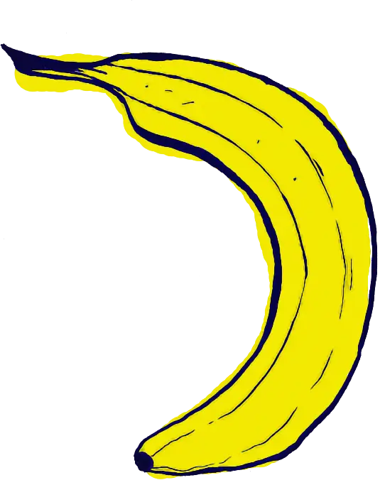 Cartoon Yellow Banana Design