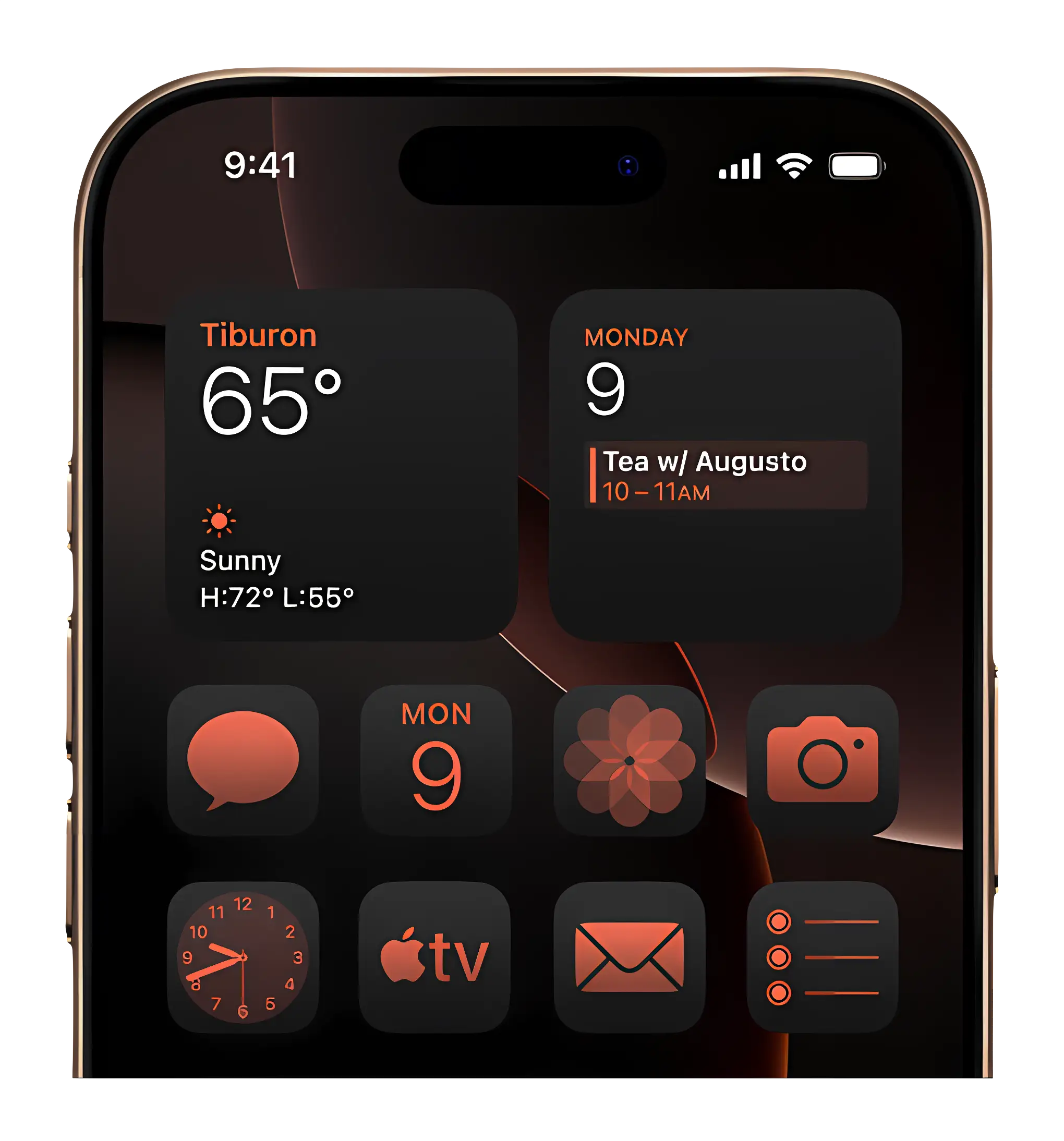 Smartphone Screen with Apps and Widgets