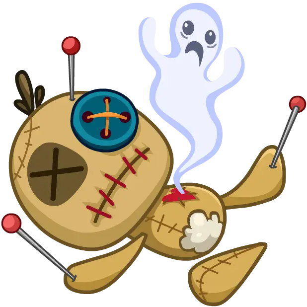 Spooky Voodoo Doll with Ghost