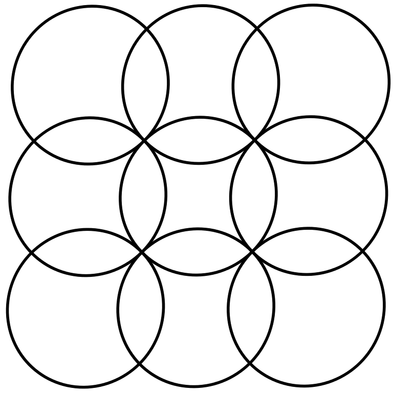 Overlapping Circle Geometric Pattern