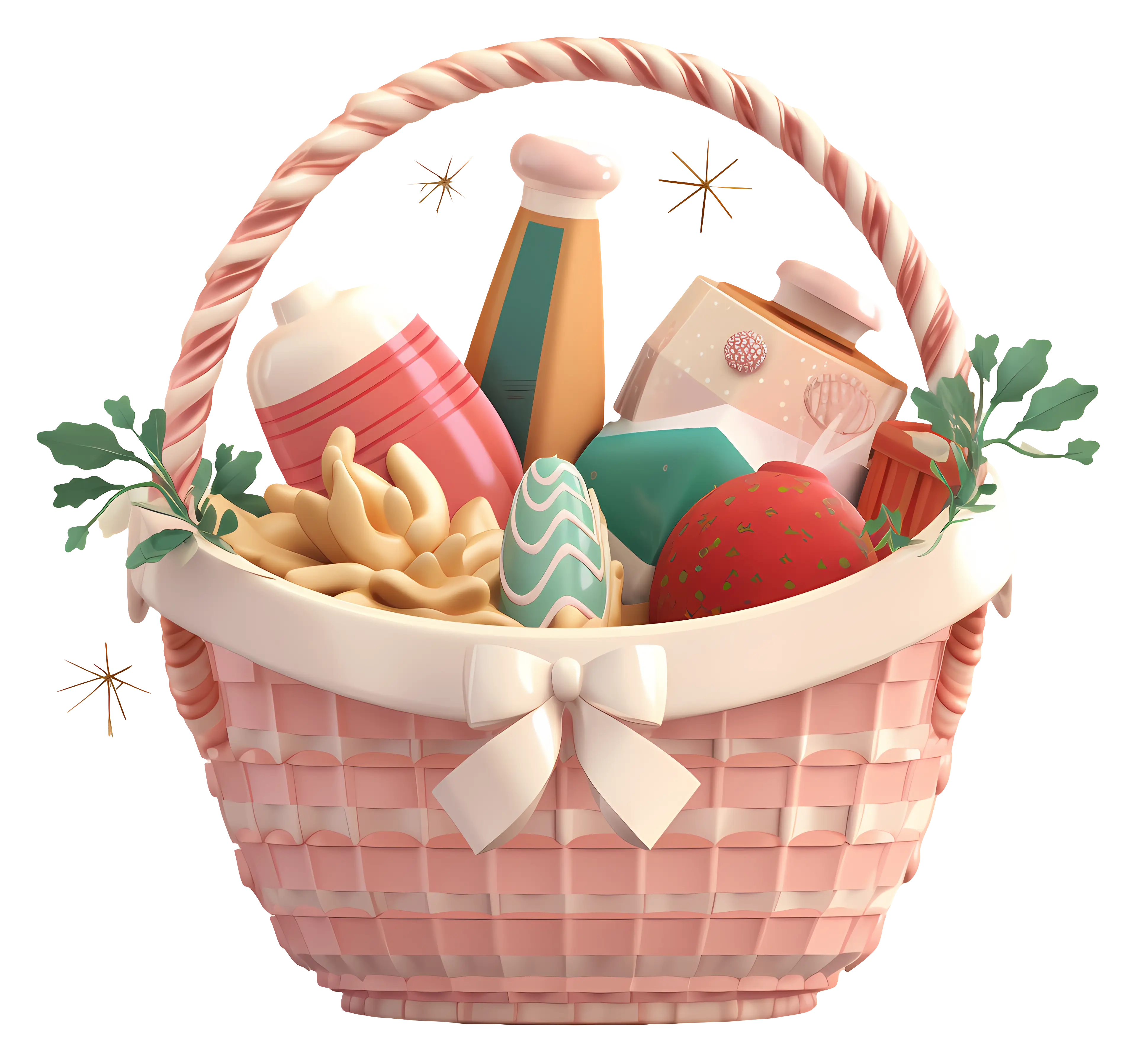 Festive Gift Basket with Presents