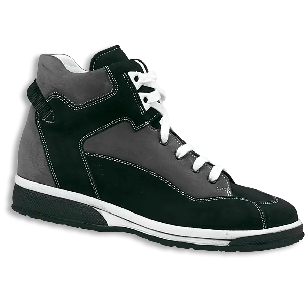 Black and Grey High-Top Sneaker