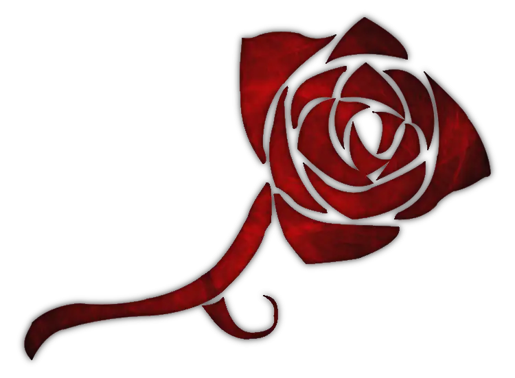 Stylized Red Rose Illustration