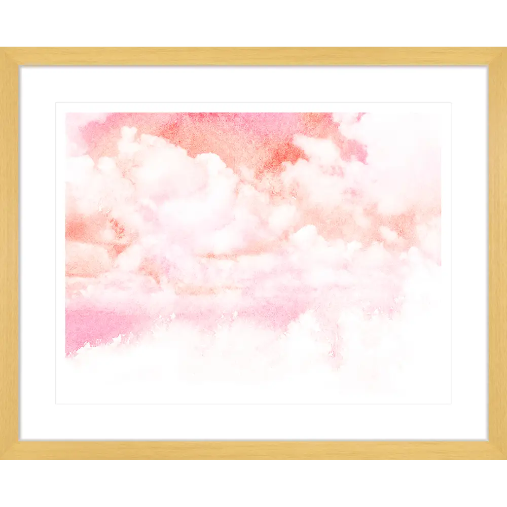 Framed Pink Watercolor Painting