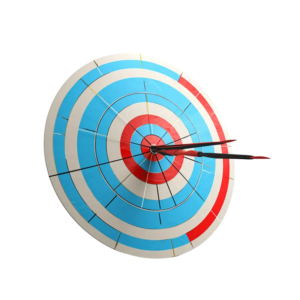 Target with Arrows Illustration