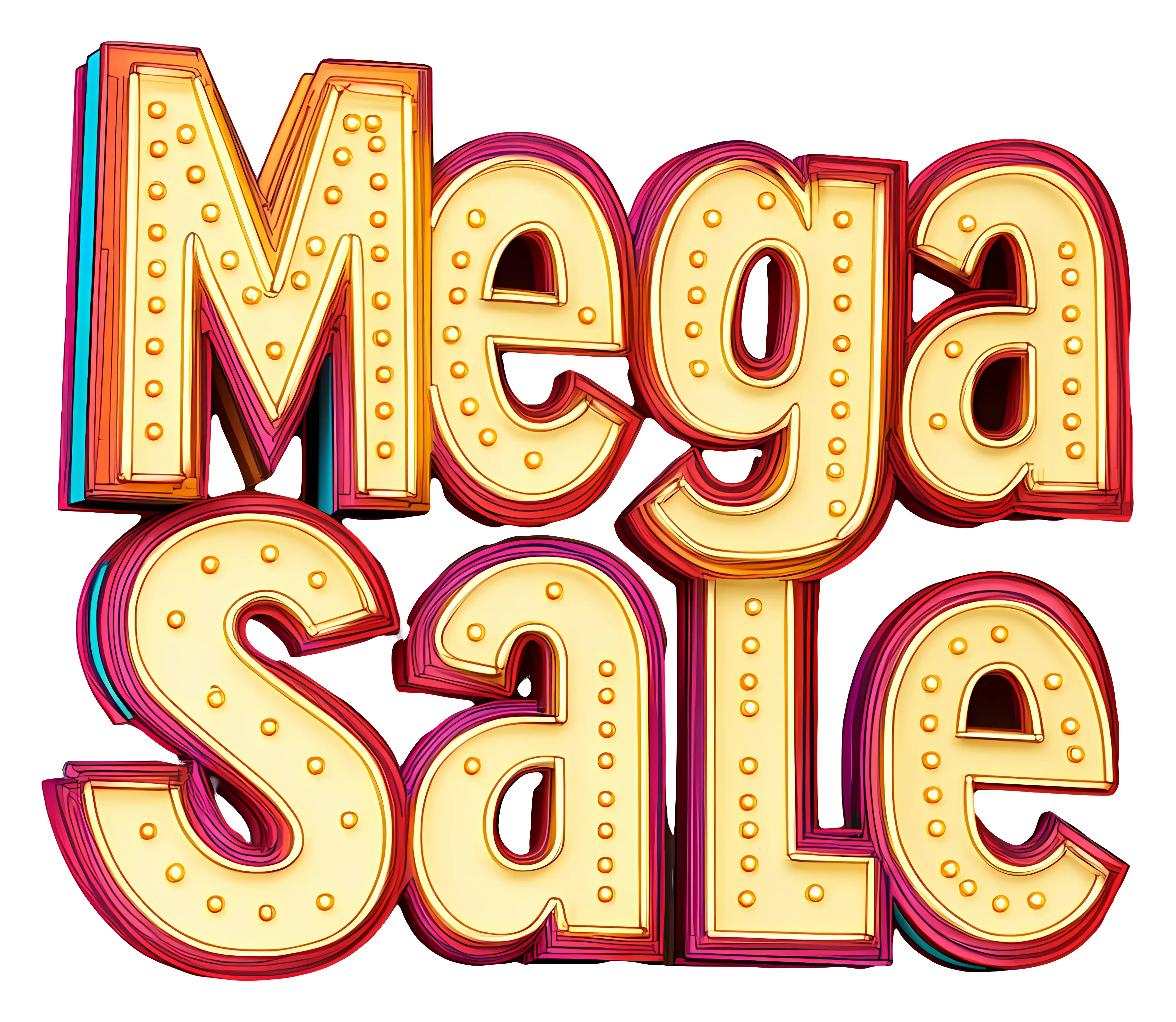 Mega Sale with Bold Text