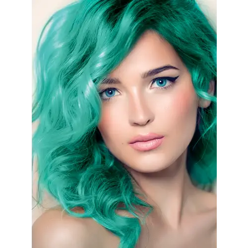 Woman with Green Hair
