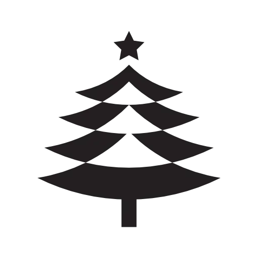 Minimalist Christmas Tree Icon for Festive Season