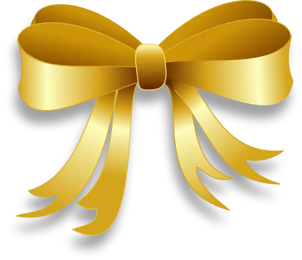 Elegant Golden Bow Decoration