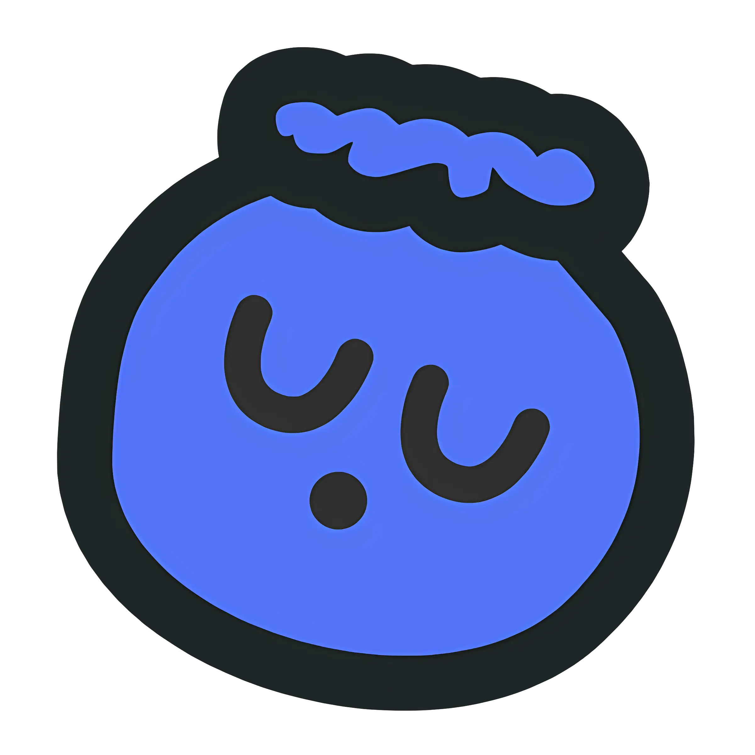 Sleepy Blue Face Emoji