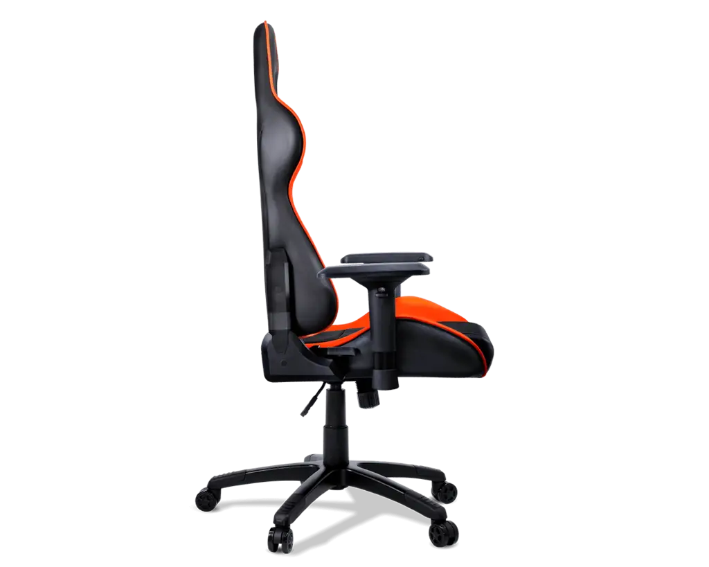 Ergonomic Office Chair with Orange Accent