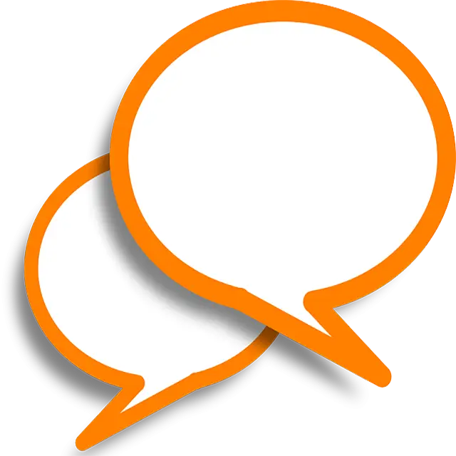 Orange Speech Bubbles for Communication