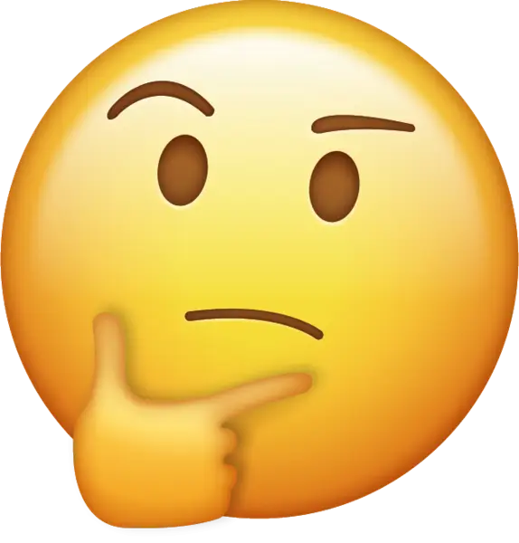 Thinking Emoji with Questioning Expression