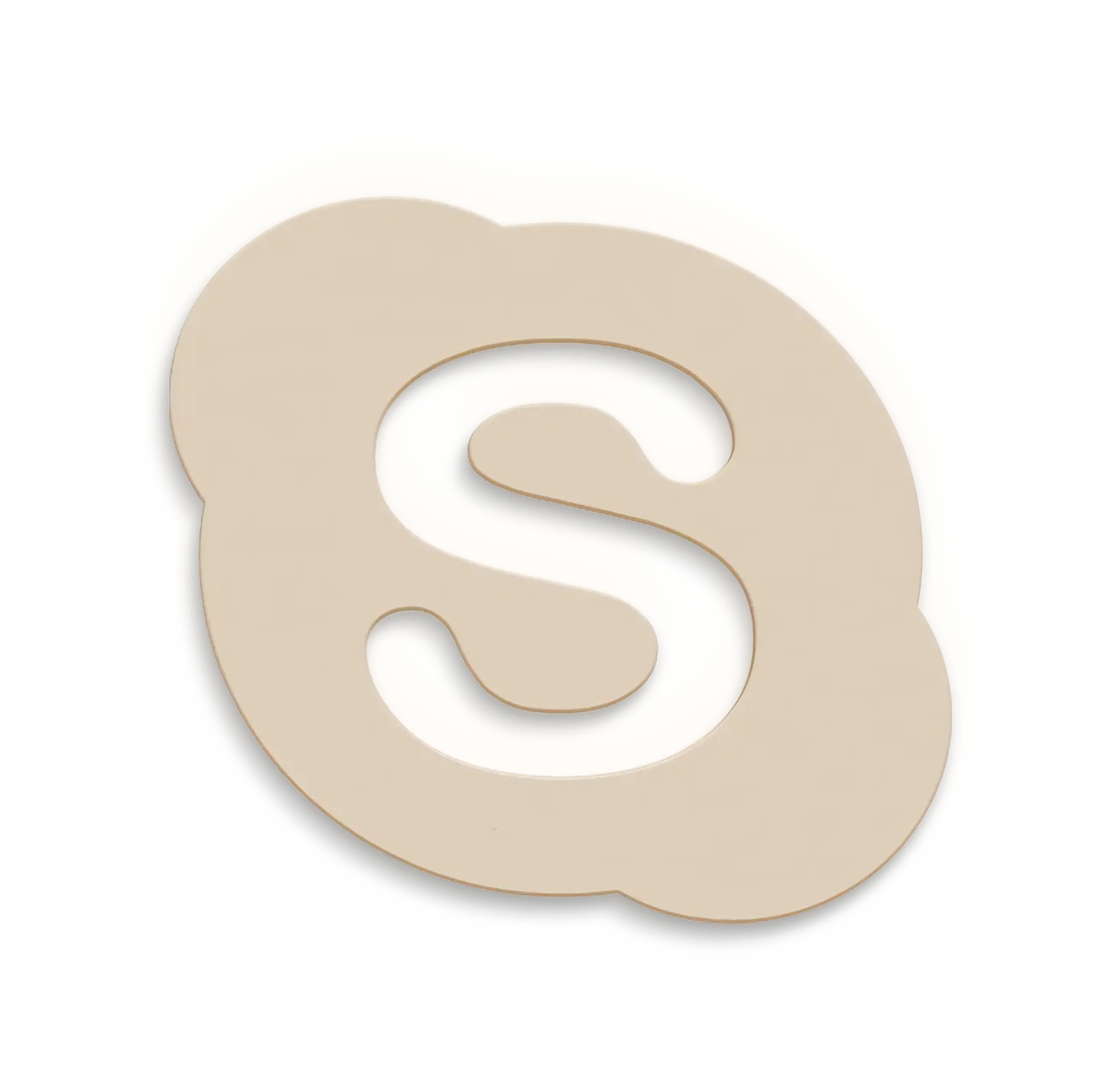 Beige Skype Logo Design