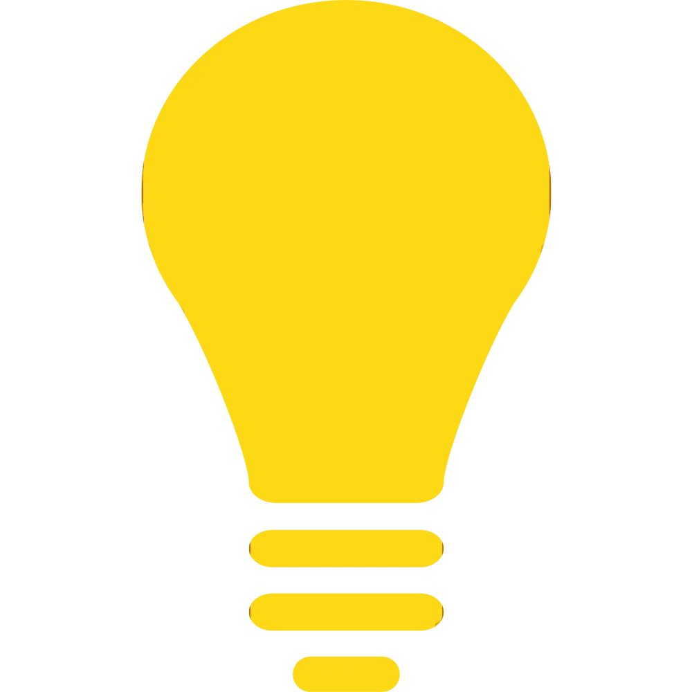 Yellow Light Bulb Icon