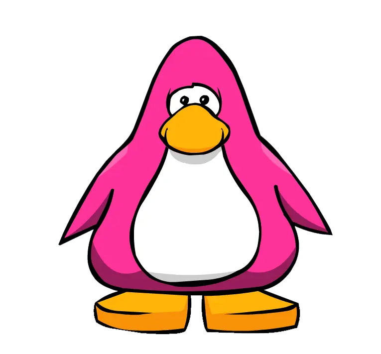 Adorable Pink Cartoon Penguin