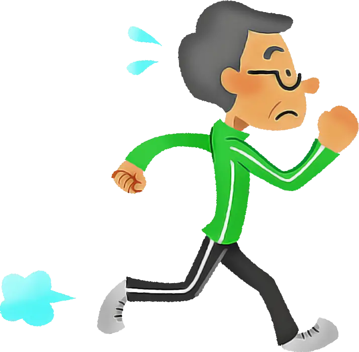 Man Running in Sports Attire Illustration