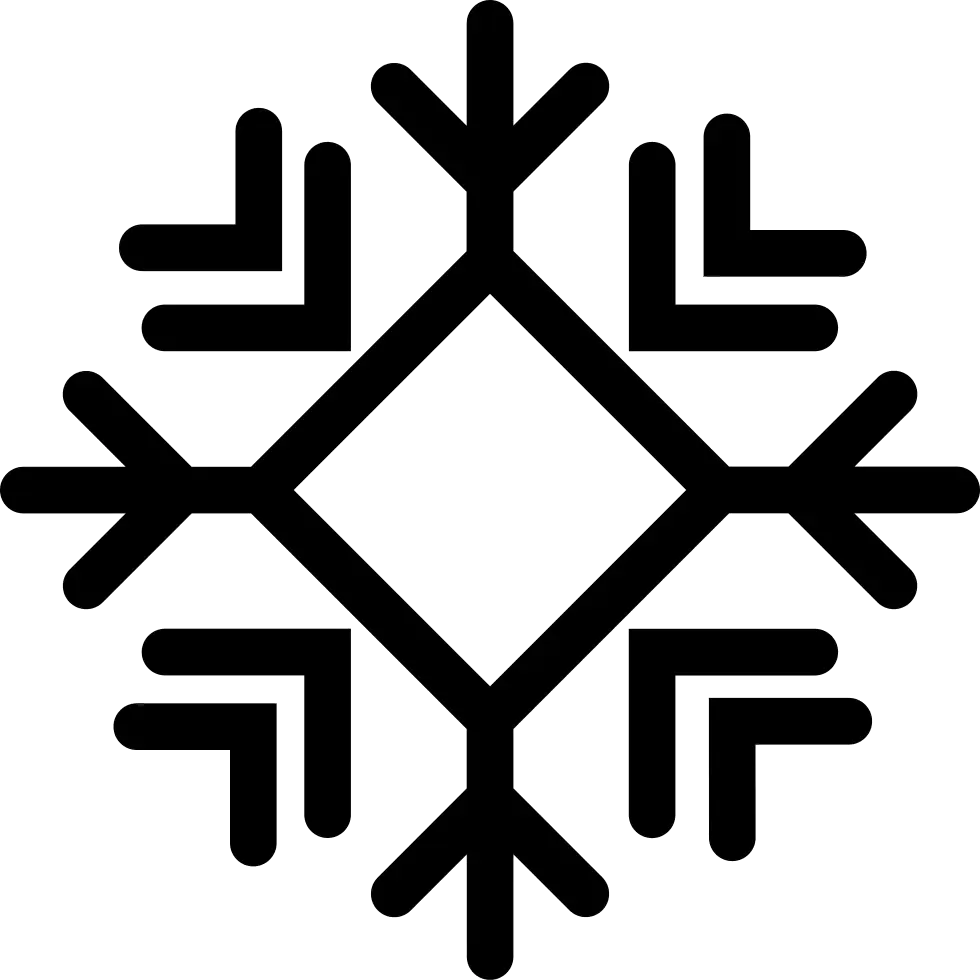 Snowflake Symbol in Geometric Design