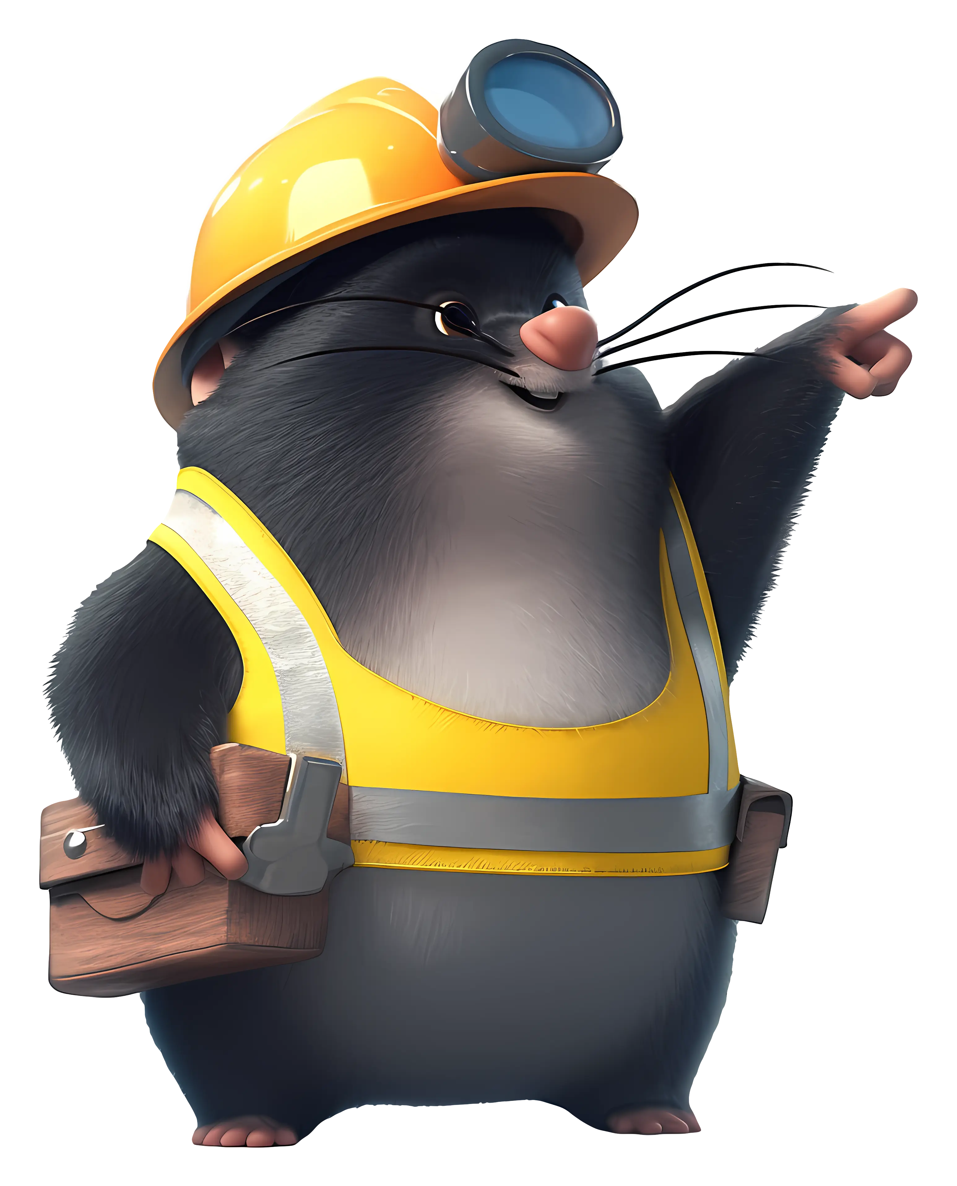 Mole Worker in Construction Gear