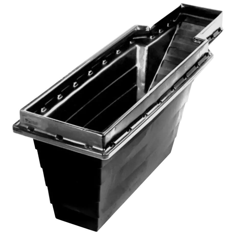 Black Plastic Storage Container