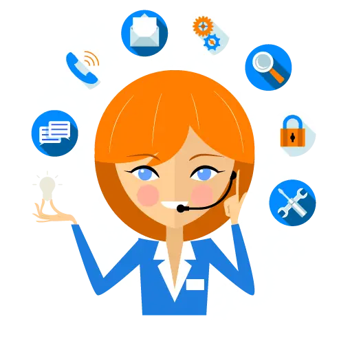Customer Service Representative Cartoon