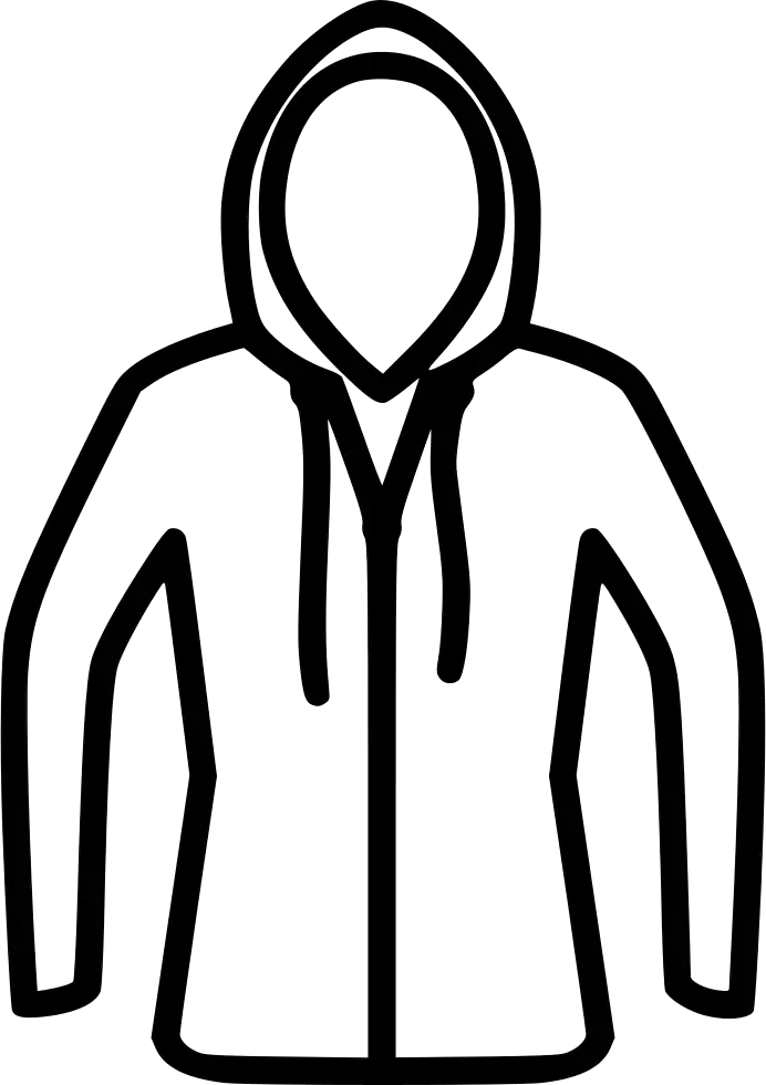 Line Art Hoodie Icon Illustration