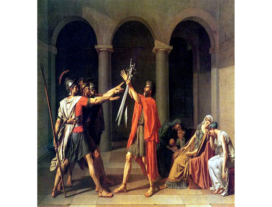 Historical Painting with Men and Swords