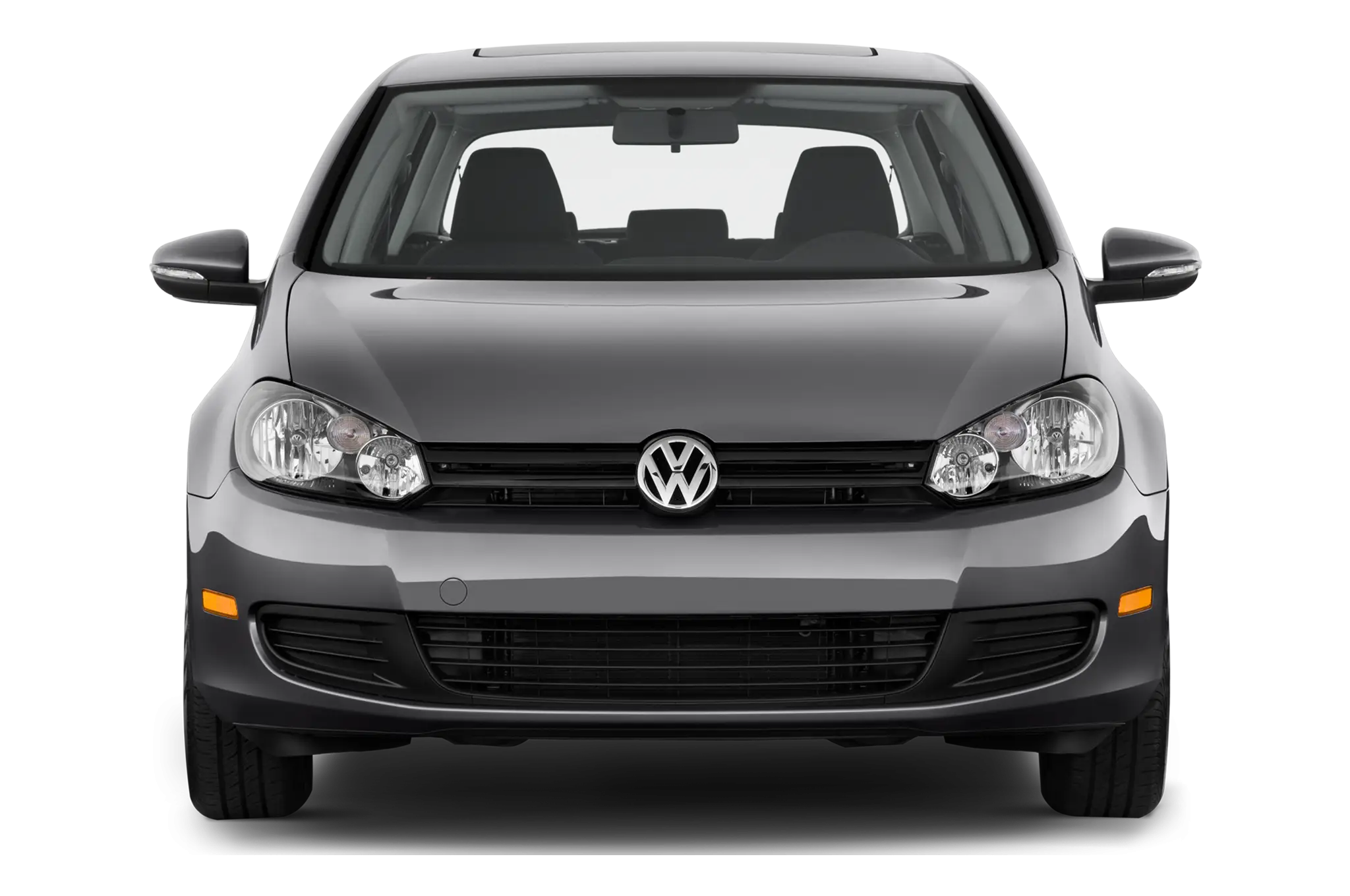 Front View of Gray Volkswagen Car