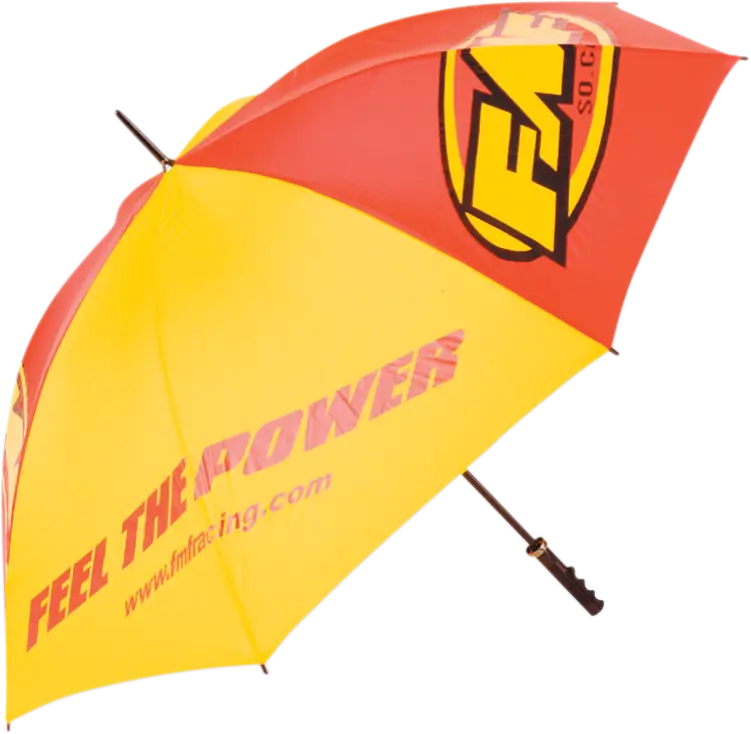 Red and Yellow Umbrella with Logo