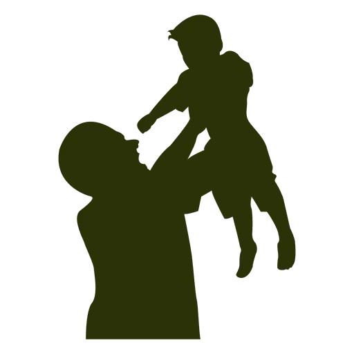 Silhouette of Father Lifting a Child