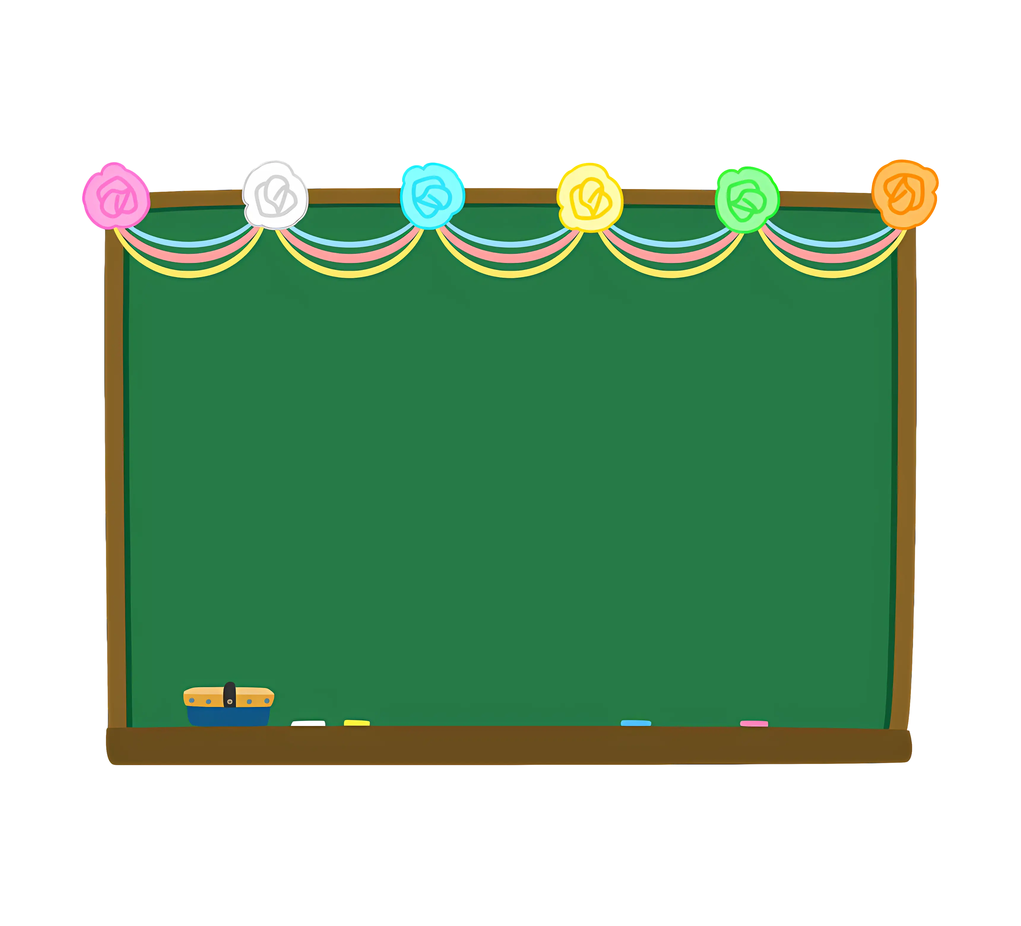 Decorated Blackboard for Classroom