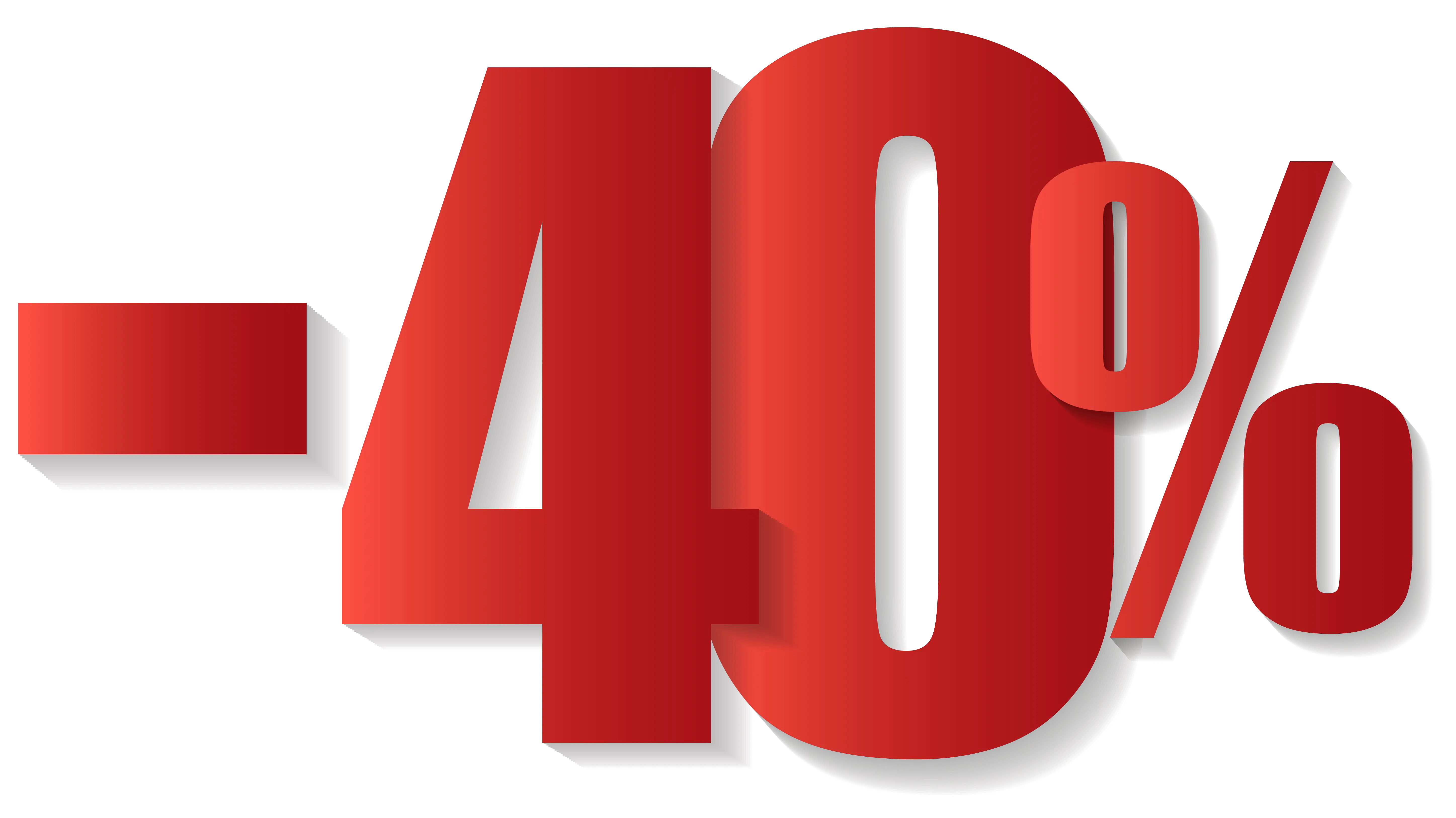 Red -40% Discount Label Illustration