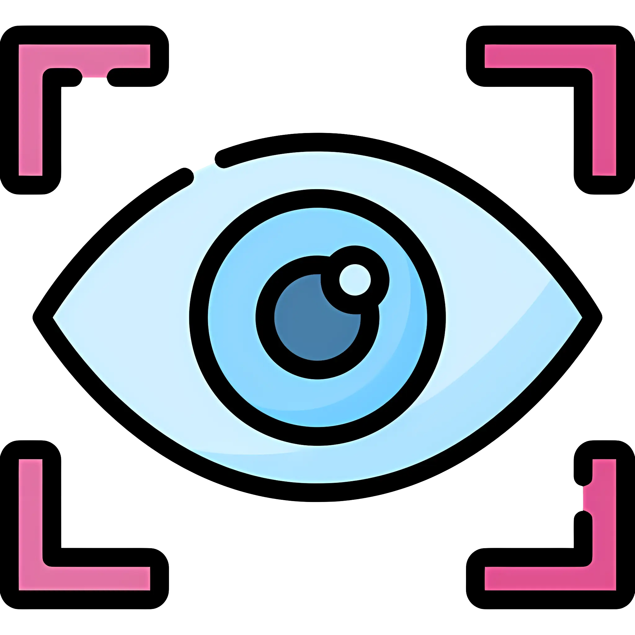 Eye Icon with Scanning Elements