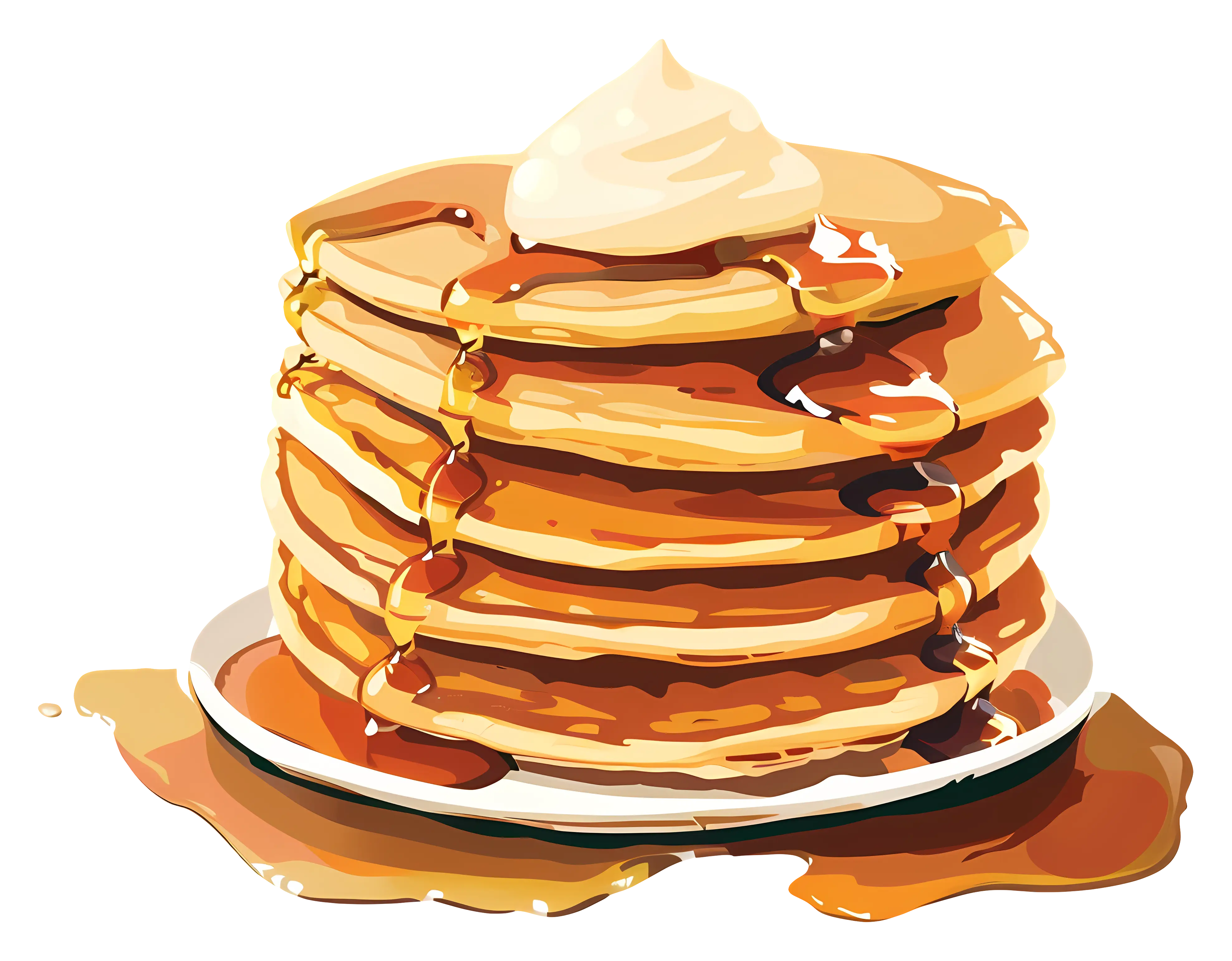 Delicious Stack of Pancakes with Syrup