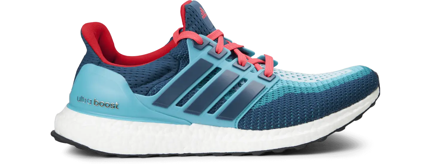 Blue and Red Running Shoes with Athletic Design